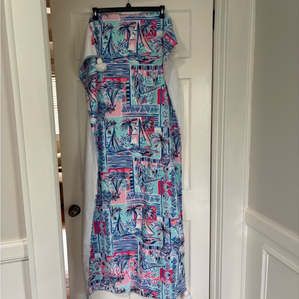 Lilly Pulitzer Pink and Blue Beach Towel